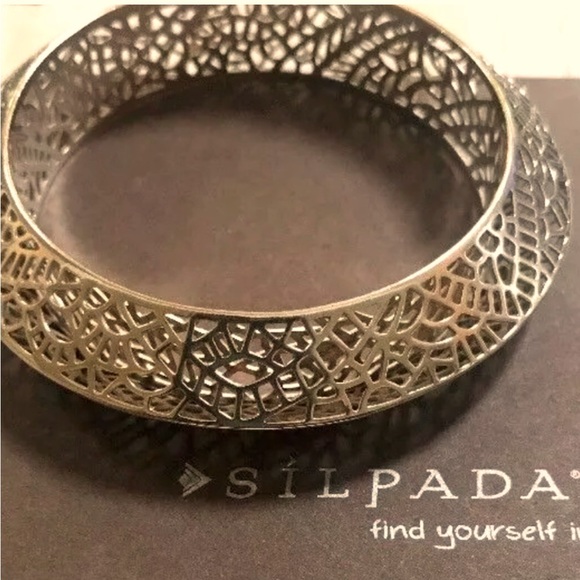 NEW Silpada Vintage Sterling
Silver Stiletto Filigree Cutout
Bangle Bracelet - Picture 2 of 9